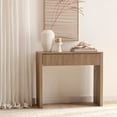 thumbnail image 2 of Bouclair Natural Oak Wood Veneer Entryway Console Table with 1 Fluted Drawer Hallway, 2 of 8