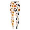 thumbnail image 3 of Thanksgiving Turkey Pumpkin Maple Print High Waisted Tight Fitting Comfortable Sports Leggings For Women plus Leggings plus Size Leggings 2xl Women's Boy Shorts Underwear Crazy Yoga plus Size Womens, 3 of 4