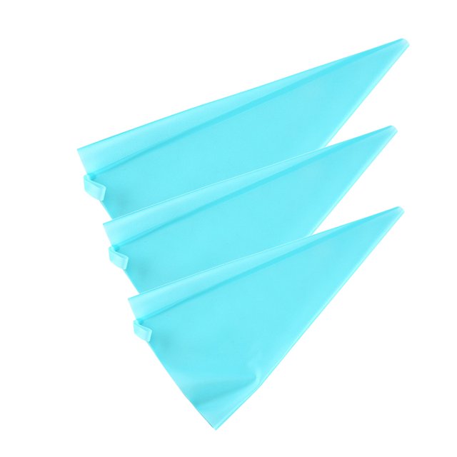 EeaseMX 3 mangas pasteleras de TPU de diferentes tamaños, para glaseado, galletas y decoración de pasteles (azul)