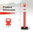 thumbnail image 3 of Costway 3 Pack Traffic Delineator Post Safety 45" Traffic Barrier with Reflective Strips, 3 of 10