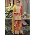 thumbnail image 1 of Designer Pakistani Tenue de Mariage Coucher de Soleil Charmant Multicolore Brodé Palazzo (Taille, G-40), 1 of 2