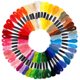 thumbnail image 4 of Hilo de bordar, Color arcoíris, 50 ovillos por paquete, hilos de punto de cruz, pulseras de la amistad, hilo para manualidades ER, 4 of 4