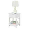 thumbnail image 2 of Convenience Concepts Omega One-Drawer End Table in White Wood Finish, 2 of 4