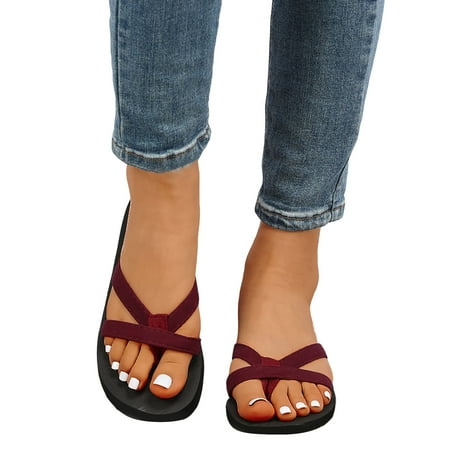 

Hesroicy Stylish Women s Non-Slip Flip Top Slippers with Velvet Surface and Peep Toes - Perfect for a Day at the Beach