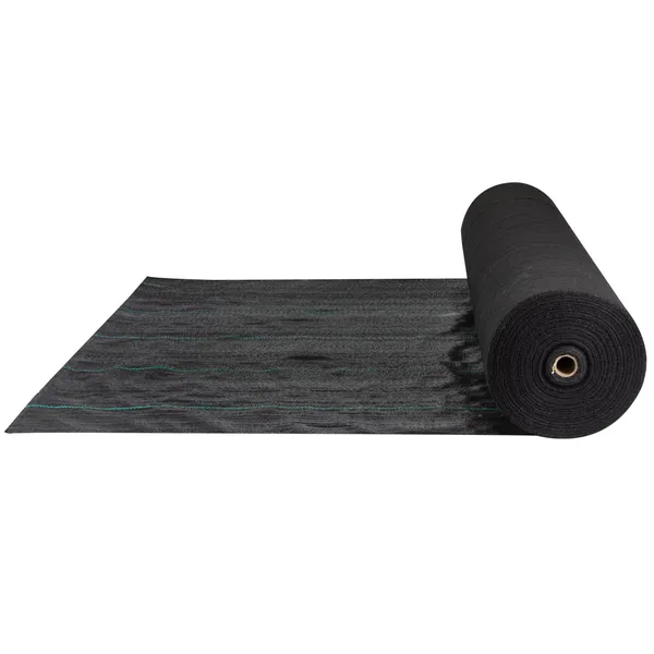 Heavy Duty 5.8oz Woven Weed Barrier Landscape Fabric 4ft x 300ft Black Geotextile Mat for Garden Patio Grass Control