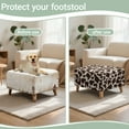 thumbnail image 6 of Xoenoiee Brown Cow Print Square Ottoman Covers Slipcover Stretch Folding Storage Ottoman Slipcovers with Elastic Bottom Removable Footstool Slipcover, L, 6 of 7