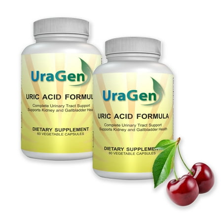 UraGen Tart Cherry Extract . Green Cofffee Bean Extract, Turmeric Extract Cleanse Flush 2 Bottles, 120 ct.