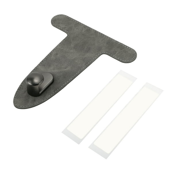 Ganchos de asiento universales Unique Bargains 1 Pc para la mayoría de los automóviles, SUV, camión, gancho de guantera del pasajero delantero, cuero sintético resistente gris 6.38"x5.43"