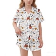 thumbnail image 2 of XUNKUSGA Halloween Pajamas Set for Girls Cute Pumpkin Print 2 Piece Pjs Set for Kids Lightweight Casual Loose Short Sleeve Button Down Sleepwear Sets 11-12 Years, 2 of 8