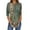 #003-Army Green, variant on Xyxonk Summer Tops for Women 3/4 Sleeve Trendy Color Block Printed Shirt Oversized V Neck Tunic Tops Summer Three Quarter Length T-Shirts Clothing Ladies Tops and Blouses Black L