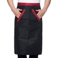 thumbnail image 1 of chef cintura delantal chef trabajo medio delantal restaurante cintura delantales cintura delantales 2pcs Chef cintura delantal suave humedad absorbente transpirable poliéster, 1 of 5