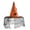 Orange, variant on Womens Halloween Witch Hat with Mesh Veil, Pointed Cone Costume Hat for Party Dress Up Cosplay Haunted House, Wizard Headwear Black