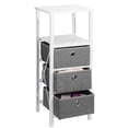thumbnail image 1 of Table de Chevet avec Tiroir et Étagère, Table d'Appoint en MDF Durable Tour de Rangement Commode avec 3 Bacs Amovibles Chambre Salon, 1 of 7