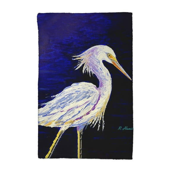 Betsy Drake KT1388 16 x 25 in. Palette Snowy Egret Kitchen Towel