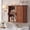 wall-mounted Walnut, variant on Wirrytor Walnut Wall Storage Cabinet, Farmhouse Bathroom Shelf with Glass Door, Medicine Wall Mounted Cupboard