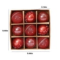 thumbnail image 3 of Hvmvliv Christmas Balls Ornaments (9pcs) Christmas Hanging Balls Ornament Set Shatterproof Balls For Christmas Tree Decoration For Holiday And Party Decoration Red, 3 of 7
