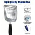 thumbnail image 4 of OAZOUF Cat Litter Scoop: Metal Kitty Litter Scoop with Reinforced Comfortable Handle, Double Mesh Design, Heavy Duty, Durable, Poop Sifting, for Litter Box, Black (Standard), 4 of 10