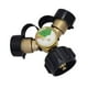 thumbnail image 5 of Divisor de propano Colamx de 2 vías con válvula de cierre Y conector rápido, 5 of 8