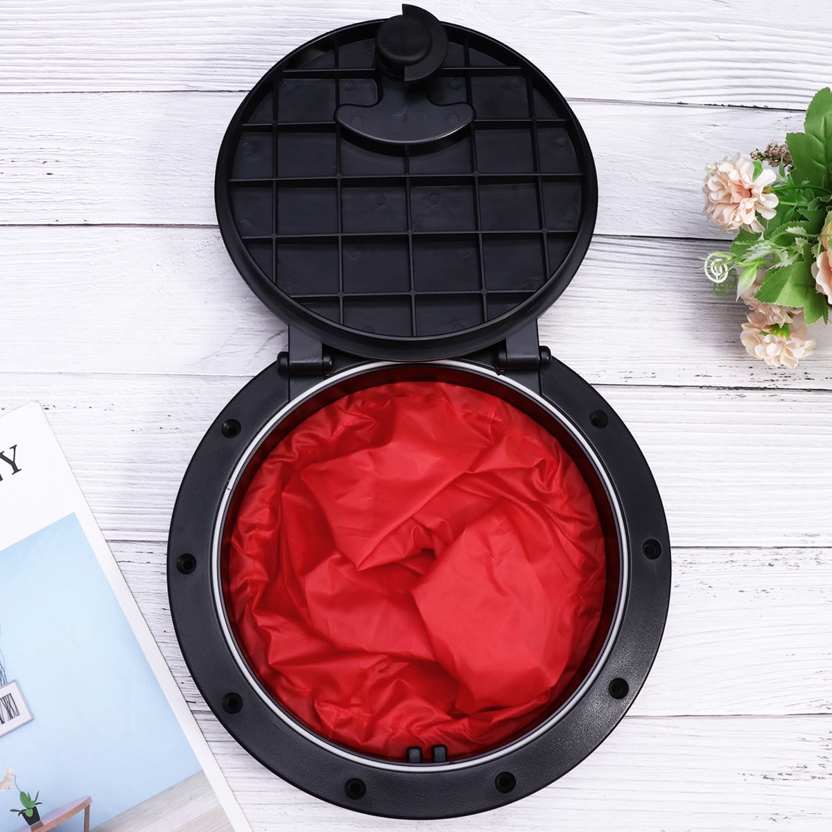 LABSERRON 10.16x10.16x1.77 Inches 1Set Black ABS PC PVC Hatch Cover for Kayak Storage Compartment Ultraviolet Protection
