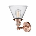 thumbnail image 2 of 203SW-AC-G42 Innovations Lighting Cone - 1 Light Wall Sconce In Industrial Style-10 Inches Tall and 8 Inches Wide-Antique Copper Finish-Clear Glass, 2 of 2