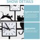 thumbnail image 3 of RV Reloj de pared de gato negro estilo gatito Anima Simple creativo lindo Sailing Electrónica, 3 of 5