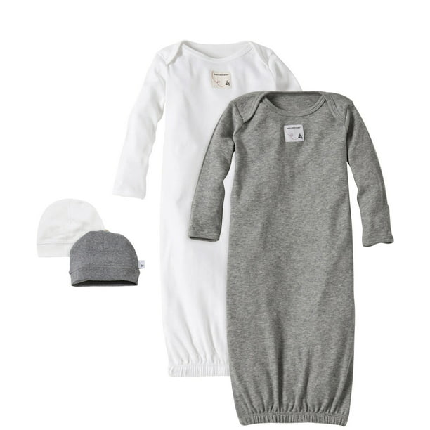 Burt's Bees Baby Organic Baby Boy or Girl Gowns & Caps Layette Gift Set, 4-Piece - Walmart.com