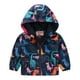 thumbnail image 1 of Chaqueta con capucha y cremallera para niños y niñas, con estampado de dinosaurios de dibujos animados, chaqueta informal de primavera y otoño, 1 of 5