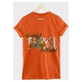 thumbnail image 5 of Odeerbi Thanksgiving Shirts for Women 2025 Casual Round Neck Short-sleeved Printed T-shirt Top Orange, 5 of 5