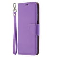 thumbnail image 5 of Feishell Phone Case for Samsung Galaxy A14 5G 6.6 inch,Lychee Texture Plain PU Leather Magnetic Clasp Folio Flip Kickstand Wallet Phone Case with Card Slots & Wrist Strap,Violet, 5 of 9