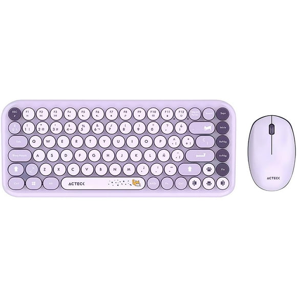 Kit Teclado y Mouse ACTECK CREATOR CHIC K-COLORS MK480 Inalambrico USB 2.4 MHz