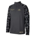thumbnail image 2 of Men's Colosseum Charcoal Iowa State Cyclones OHT Military Appreciation Long Range Raglan Quarter-Zip Jacket, 2 of 4