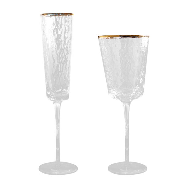 FELTECHELECTR 2 copas de whisky para fiestas, decorativas, delicadas, creativas, doradas