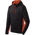 thumbnail image 2 of Sport-Tek Men's Sport Wick Fleece Colorblock Pullover ST235 X-Large-Black/Orange, 2 of 2