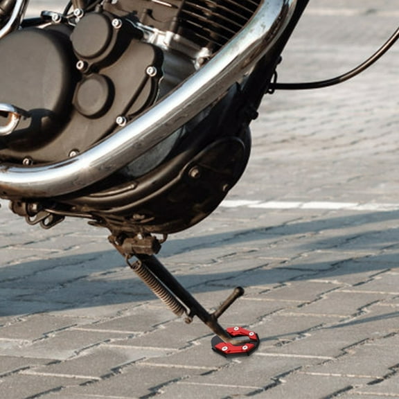 GOOHOCHY 2pcs Motorbike Kickstand Pads Motorcycle Side Stand Cushion Motorcycle Side Stand Support Plate Side Stand Extension Pad