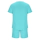 thumbnail image 3 of Conjunto de Pantalones de Dos Piezas de Color Sólido Casual de Manga Corta de los Hombres Camiseta Y Pantalones de Playa con Bolsillos Verano, 3 of 5