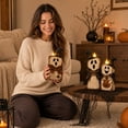 thumbnail image 6 of Halloween Decorations, 3pcs Cute White Ghost Decor, Lighted Vintage Wooden Ghost Decor Set of 3 with Remote Control, 6 of 6