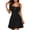 Black, variant on Women's Lace Trim Spaghetti Strap Dress Sleeveless Stretch Bodycon A-Line Camisole Dress Summer Beach Mini Dress