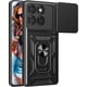 thumbnail image 1 of wonima11 for Motorola Edge 60 Pro Case Magnetic with Slide Camera Cover, Military Grade Shockproof Protection Rugged Armor Cover with Ring Kickstand for Moto Edge 60 Pro SJ Black, 1 of 1