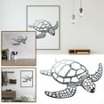 thumbnail image 2 of Elegant Metal Sea Turtle Wall Sculpture Coastal Artwork for Interior and Household Living Room Enhancements, 2 of 8
