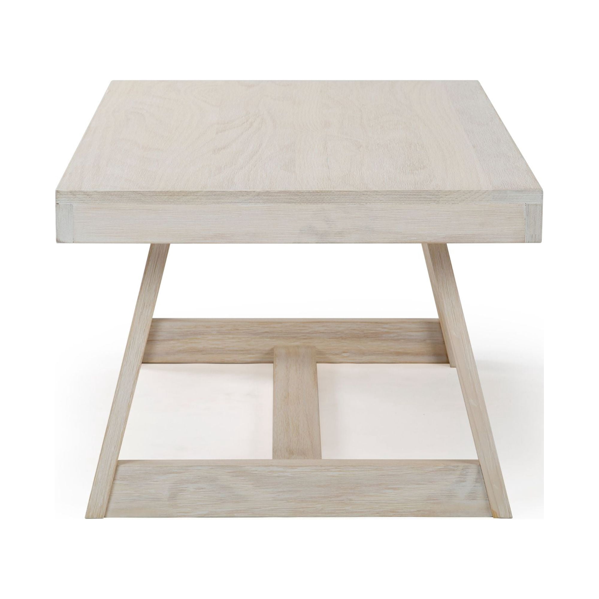 Plank+Beam Farmhouse Coffee Table, 48" Solid Wood Tables for Living Room, Rectangular Center Table