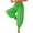 Green, variant on YONGHS Women's Belly Dance Costume Coins Side Split Lantern Harem Pants Arabic Halloween Trousers Hot Pink One Size