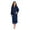 Navy Blue, variant on Linen Lightweight Long Waffle Kimono Spa Robe for Women (One Size, Taupe)