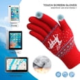 thumbnail image 2 of Winter touchscreen gloves, reindeer design, warm wool lining, unisplendable cold-proof gloves, 2 of 5