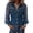 Blue, variant on Women's Denim Shirt Mesh Sheer Puff Long Sleeve Collared Button Down Shirts Spliced Slim Fit Casual Western Denim Top Blue 2XL