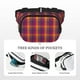 thumbnail image 5 of Fotbe Orange and Purple Plaid Cangurera Cuadrada con Estampado de Doble Capa, Bolsa de Cintura Ajustable Mini para Hombres y Mujeres, 5 of 9