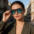 thumbnail image 4 of Gytml Oversized Flat-Top Sunglasses, Uv Protection & Blue Light Filter Eyewear, Anti-Glare Fashion Shades For Daily & Driving(Blue-16Cm), 4 of 4