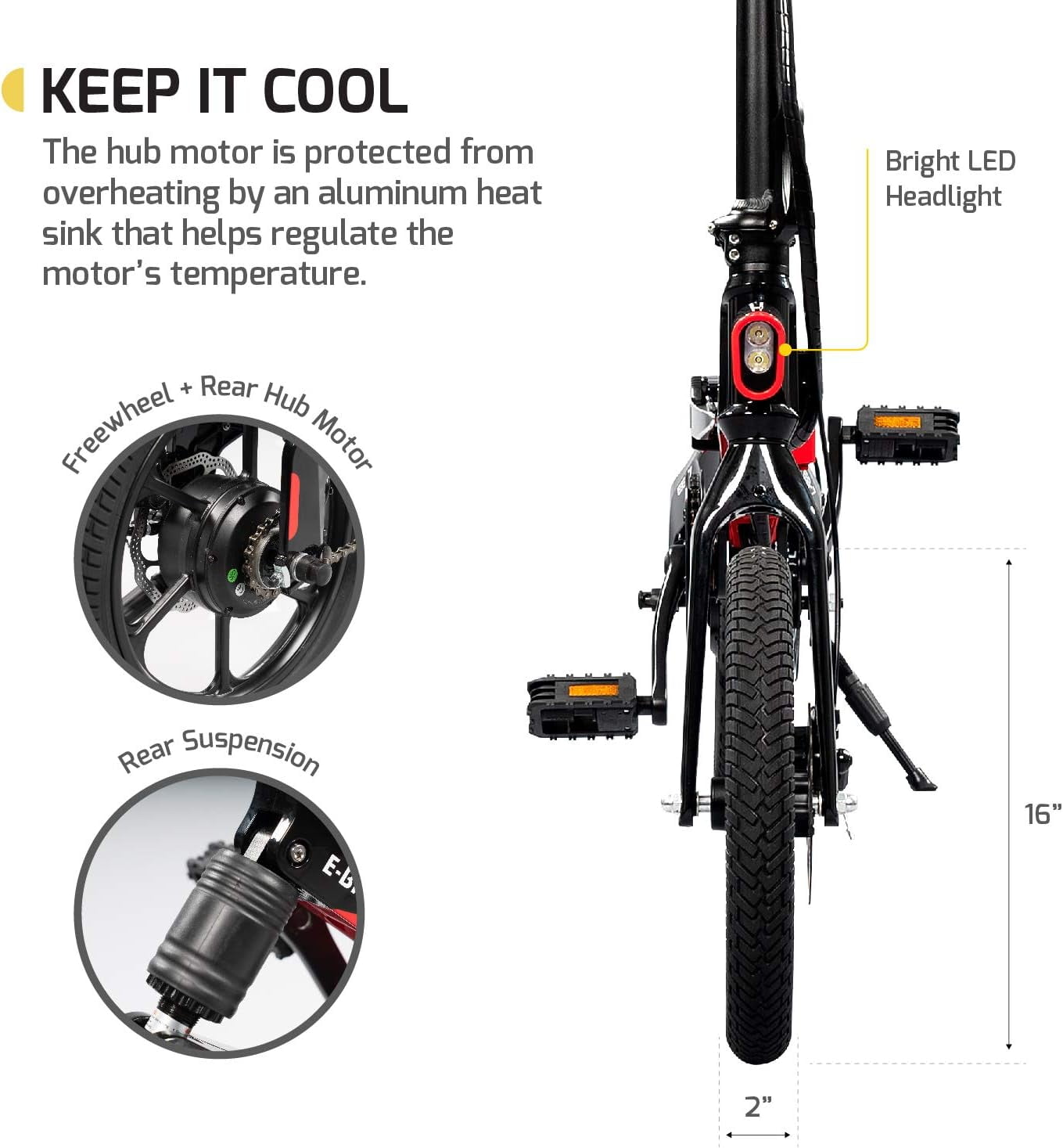 Swagtron EB 7 Elite Lightweight Foldable Electric Bicycle for Adults Recertified Walmart