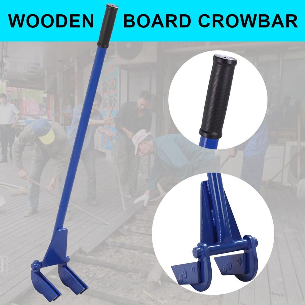 Yaheetech Steel Pallet Buster Pallet Pry Bar Double Fork Nail Puller Deck Board w/Handle Blue