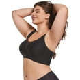thumbnail image 2 of SHOWMALL Plus Size Everyday Bras for Women Soft Sleep Wirefree Bras Black XL Full Coverage Bra, 2 of 10
