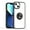Black, variant on Clear Ring Case Compatible with Apple iPhone 11 (6.1") Slim Transparent Shockproof Hybrid Chromed with Magnetic Ring Stand Holder Cover [ Purple ]